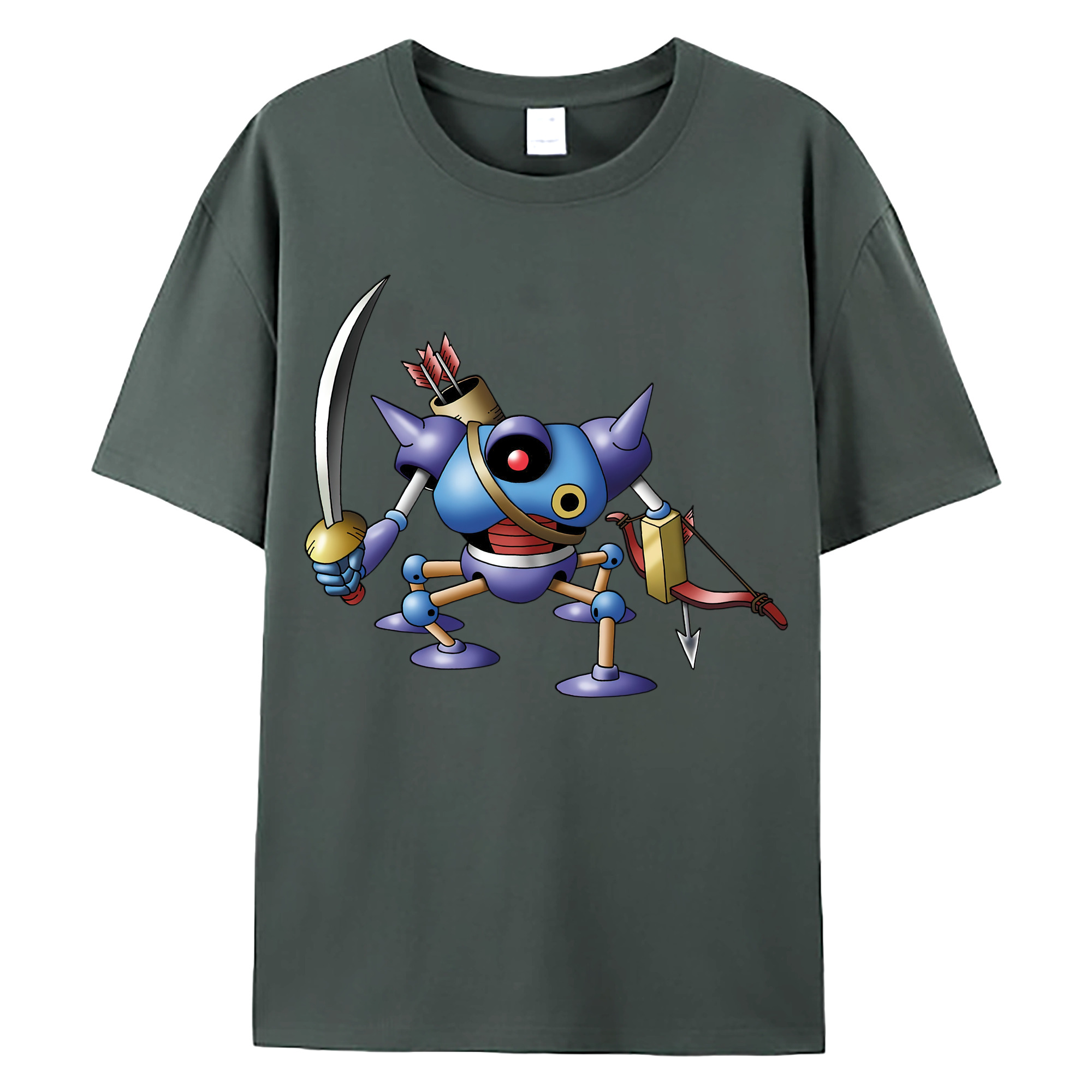 （画像用） ドラゴンクエスト Doragon Kuesuto Dragon Quest 綿100％ メンズ半袖Tシャツ｜肌触りやわらか＆通気性